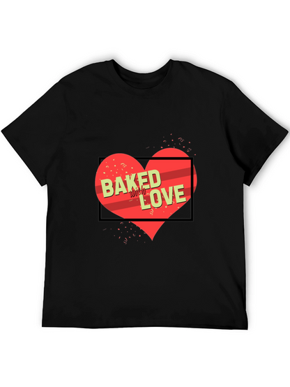 Baked with Love Graphic Tee - Black Unisex Shirt