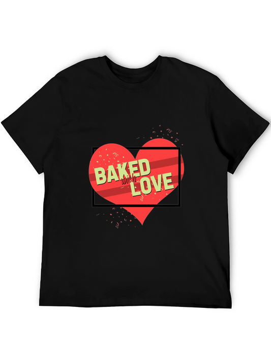 Baked with Love Graphic Tee - Black Unisex Shirt