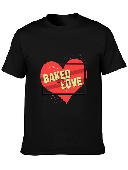 Baked with Love Graphic Tee - Black Unisex Shirt