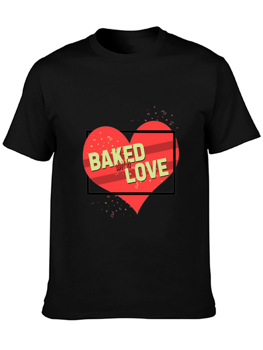 Baked with Love Graphic Tee - Black Unisex Shirt