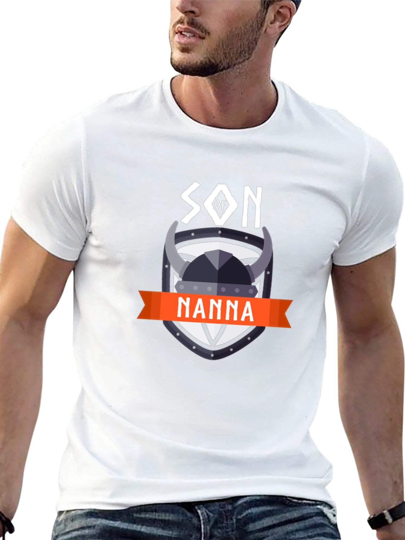 Son of Nanna Viking Graphic Tee - Black
