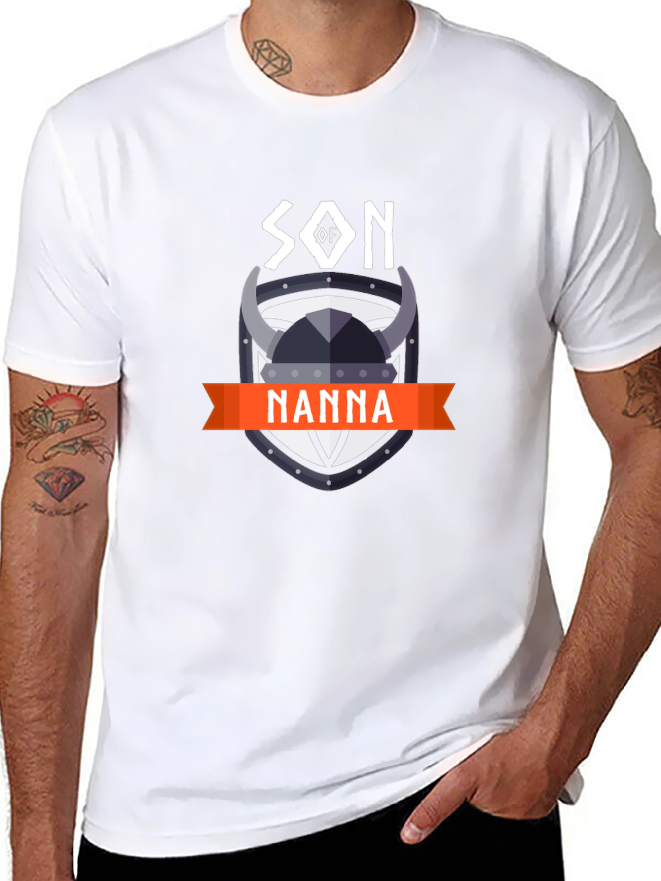 Son of Nanna Viking Graphic Tee - Black