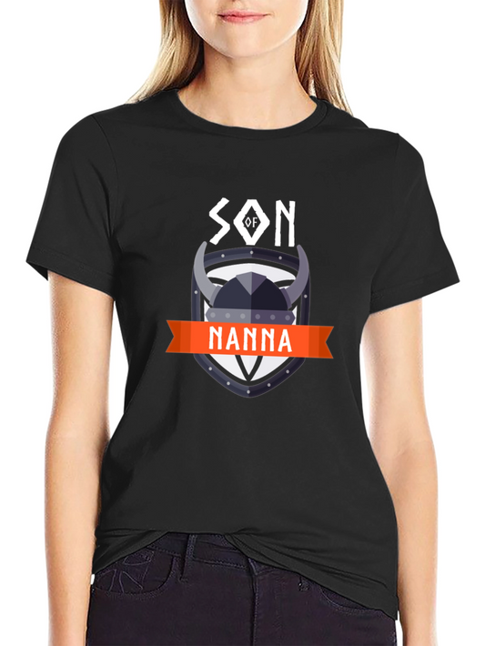Son of Nanna Viking Graphic Tee - Black