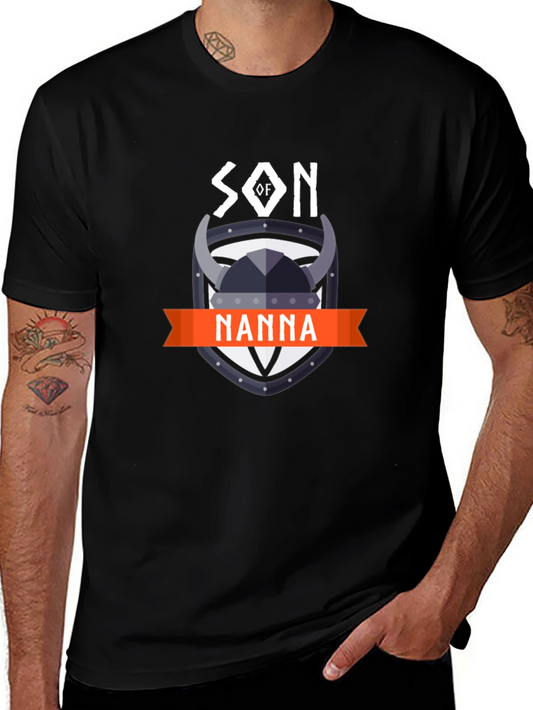 Son of Nanna Viking Graphic Tee - Black