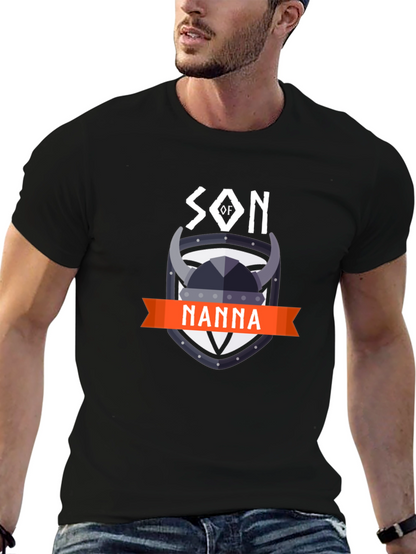 Son of Nanna Viking Graphic Tee - Black
