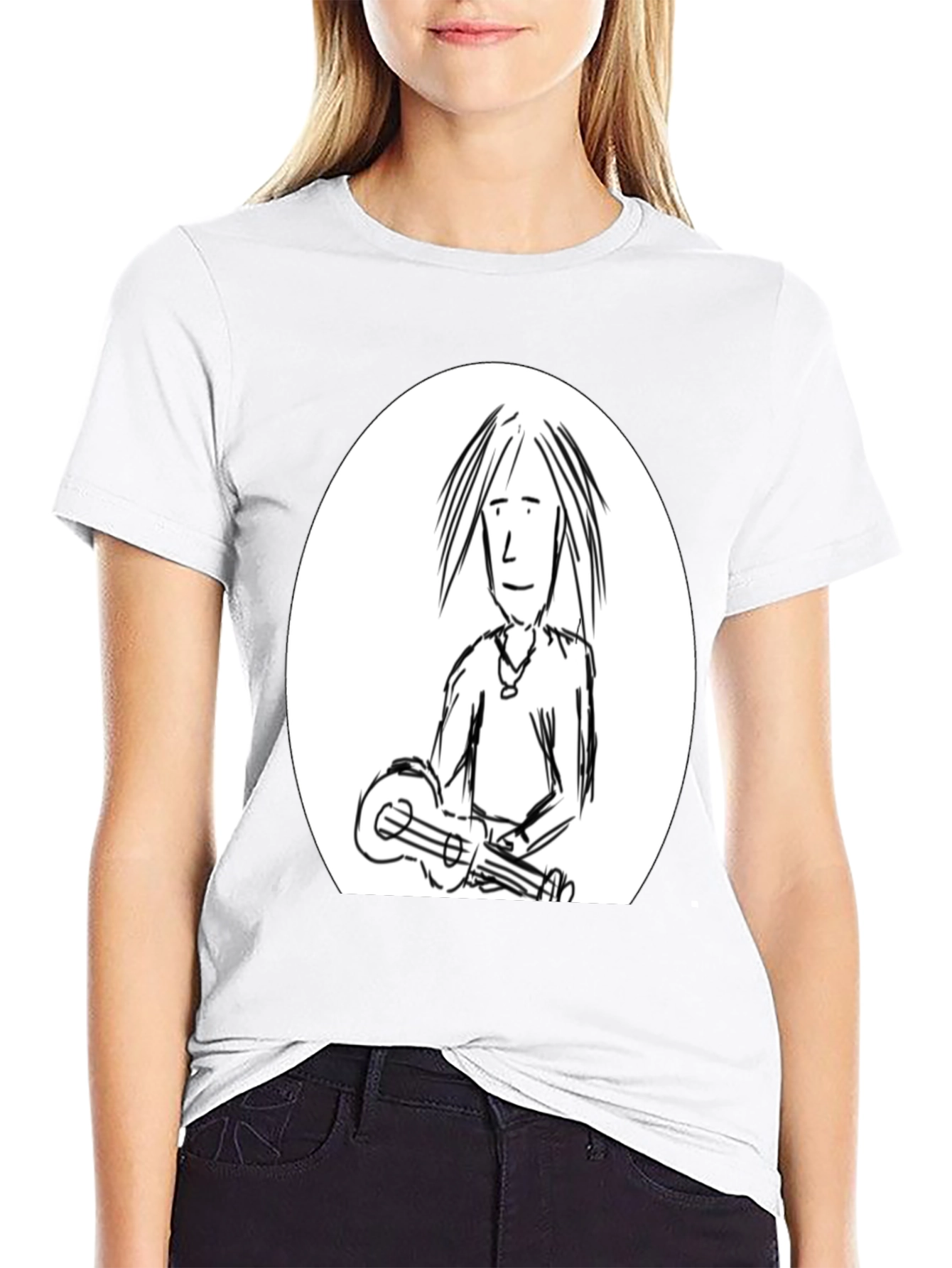 Ukulele Man Graphic Tee - Black Unisex T-Shirt