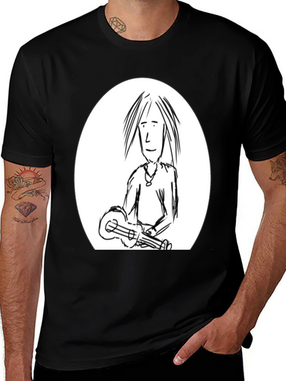 Ukulele Man Graphic Tee - Black Unisex T-Shirt