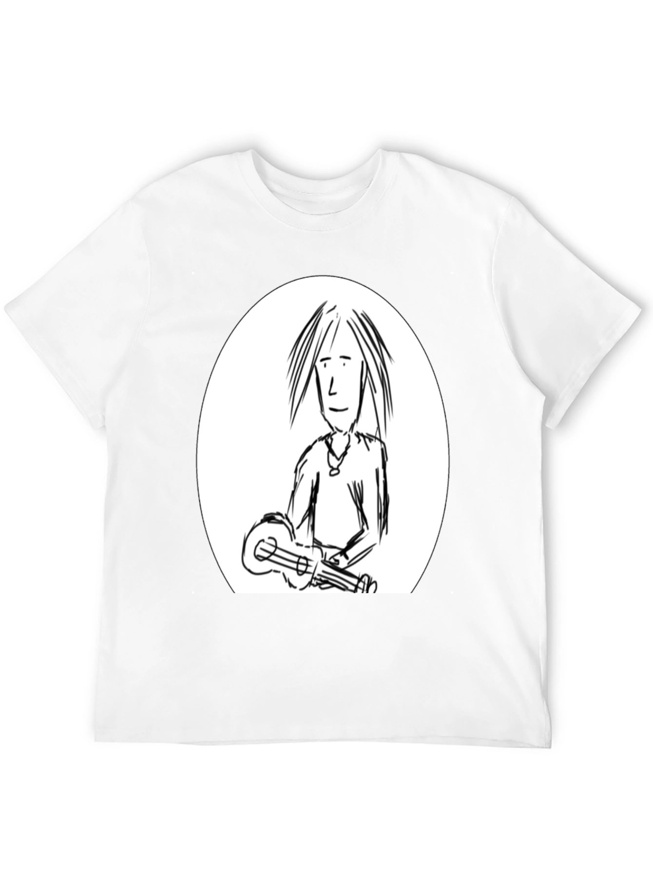 Ukulele Man Graphic Tee - Black Unisex T-Shirt