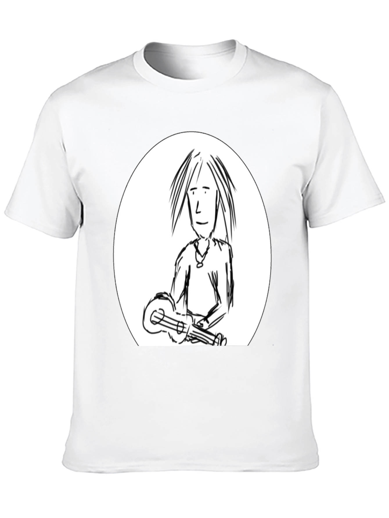 Ukulele Man Graphic Tee - Black Unisex T-Shirt