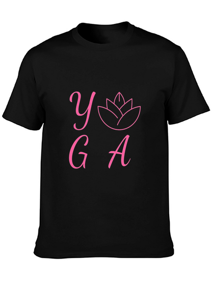 Yoga Graphic Print T-Shirt - Black