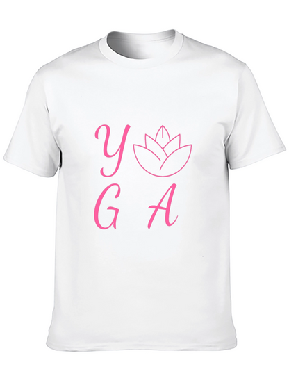 Yoga Graphic Print T-Shirt - Black