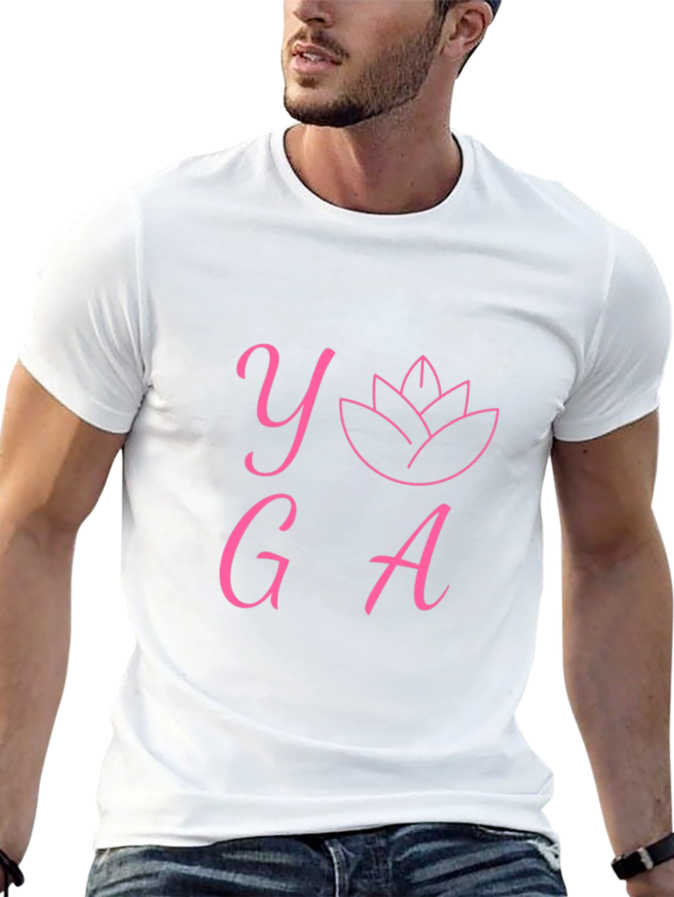 Yoga Graphic Print T-Shirt - Black