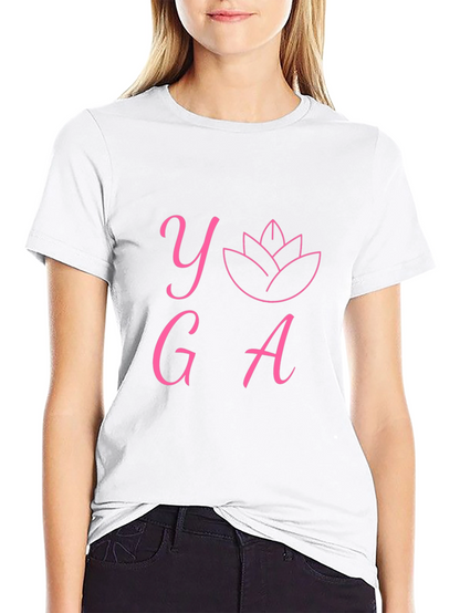 Yoga Graphic Print T-Shirt - Black