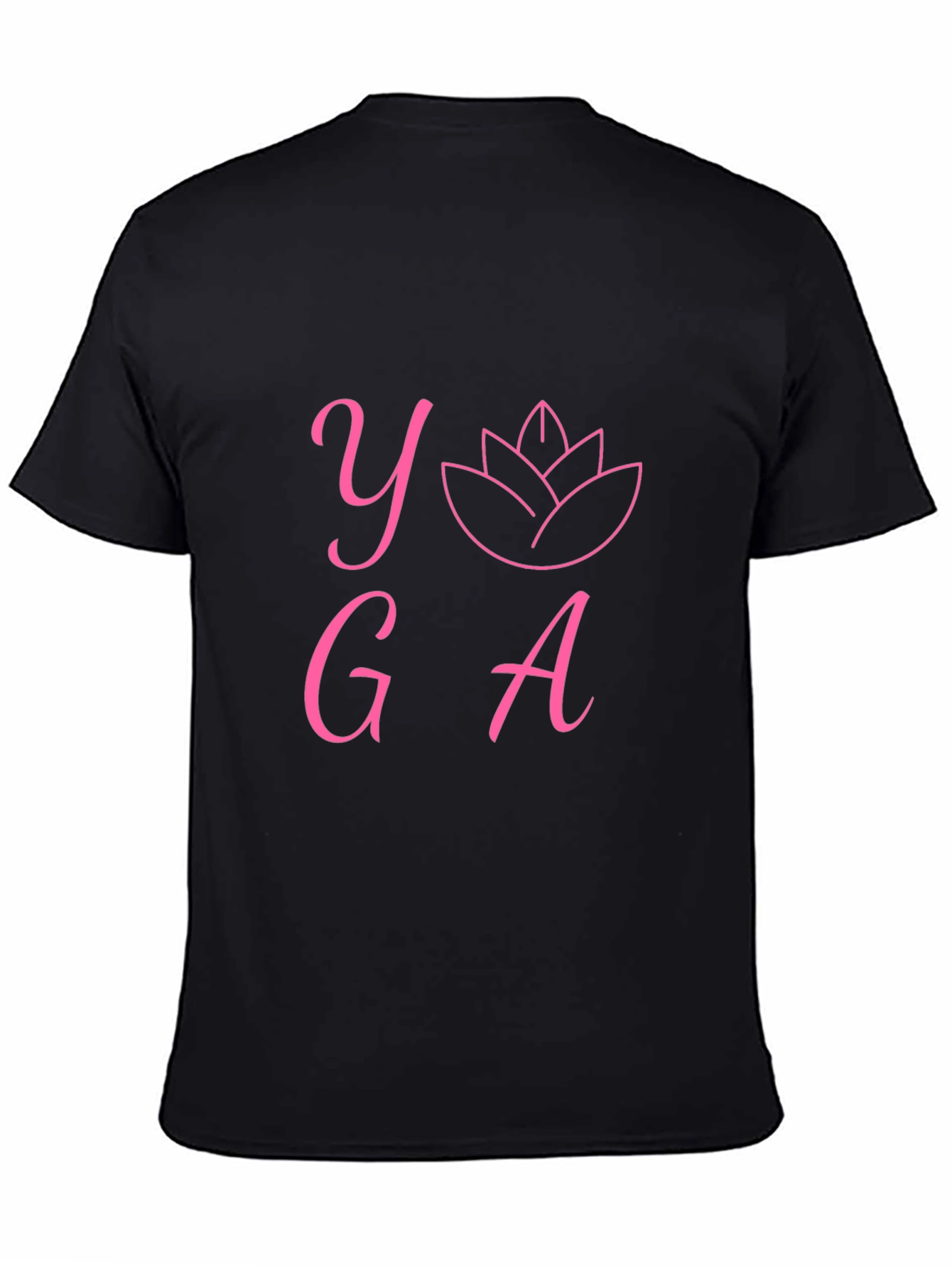 Yoga Graphic Print T-Shirt - Black