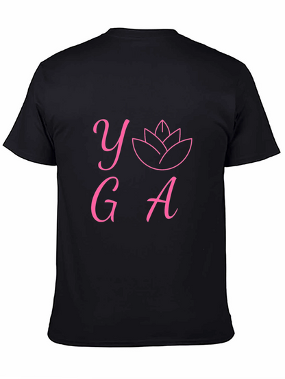 Yoga Graphic Print T-Shirt - Black