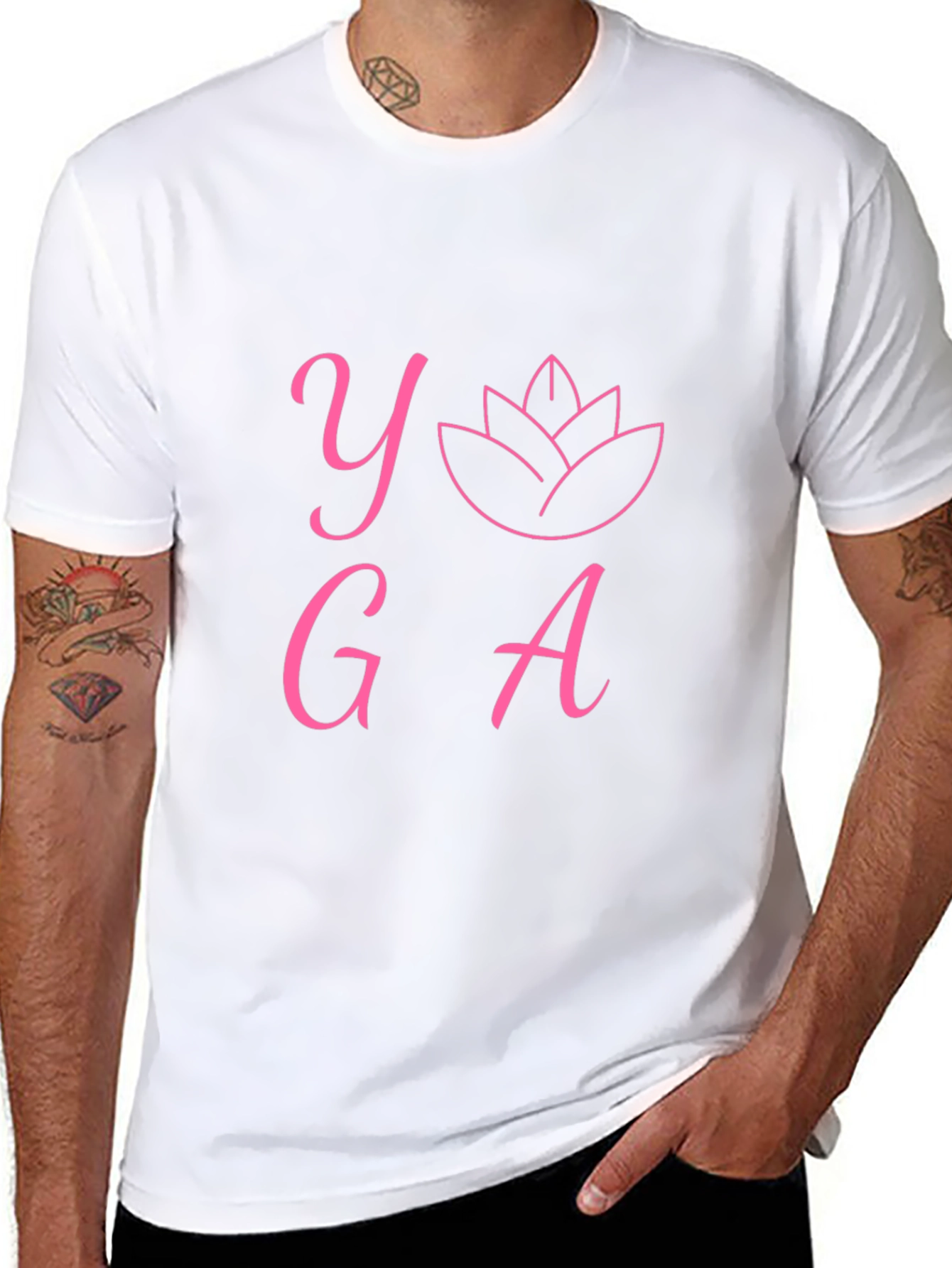 Yoga Graphic Print T-Shirt - Black