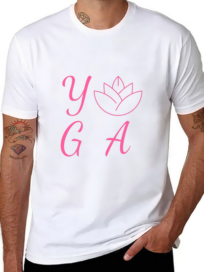 Yoga Graphic Print T-Shirt - Black
