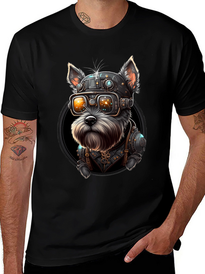 Steampunk Dog Graphic T-Shirt