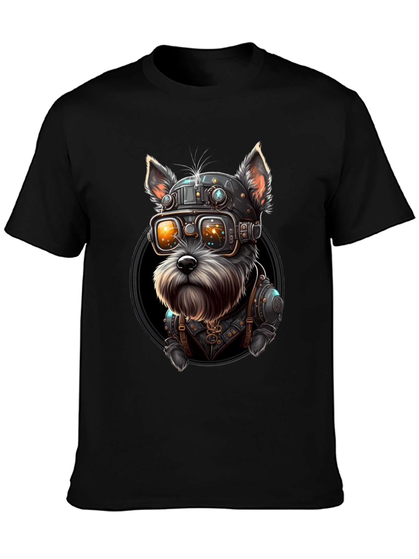 Steampunk Dog Graphic T-Shirt
