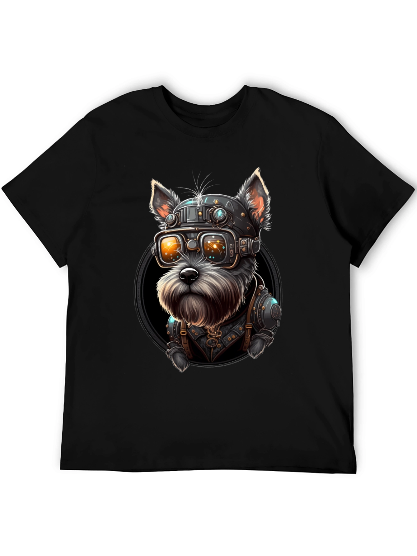 Steampunk Dog Graphic T-Shirt