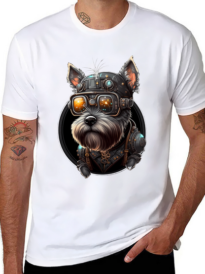 Steampunk Dog Graphic T-Shirt
