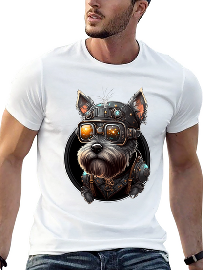 Steampunk Dog Graphic T-Shirt