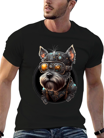 Steampunk Dog Graphic T-Shirt