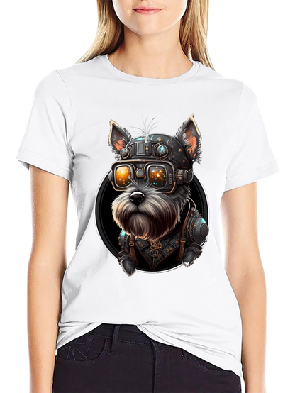 Steampunk Dog Graphic T-Shirt