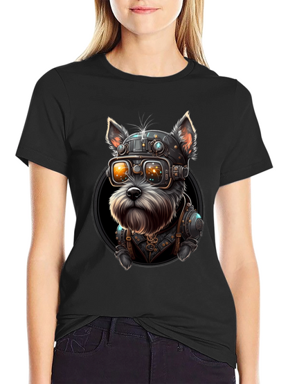 Steampunk Dog Graphic T-Shirt