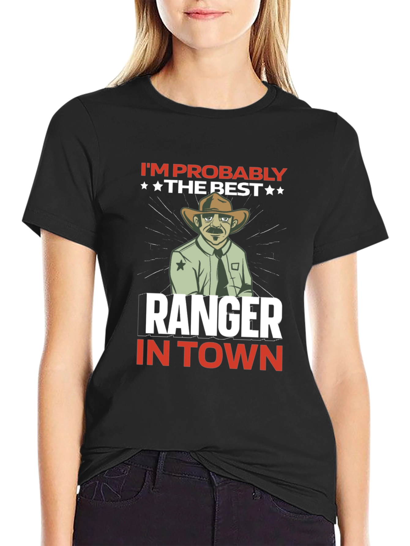 Best Ranger in Town T-Shirt - Black Graphic Tee