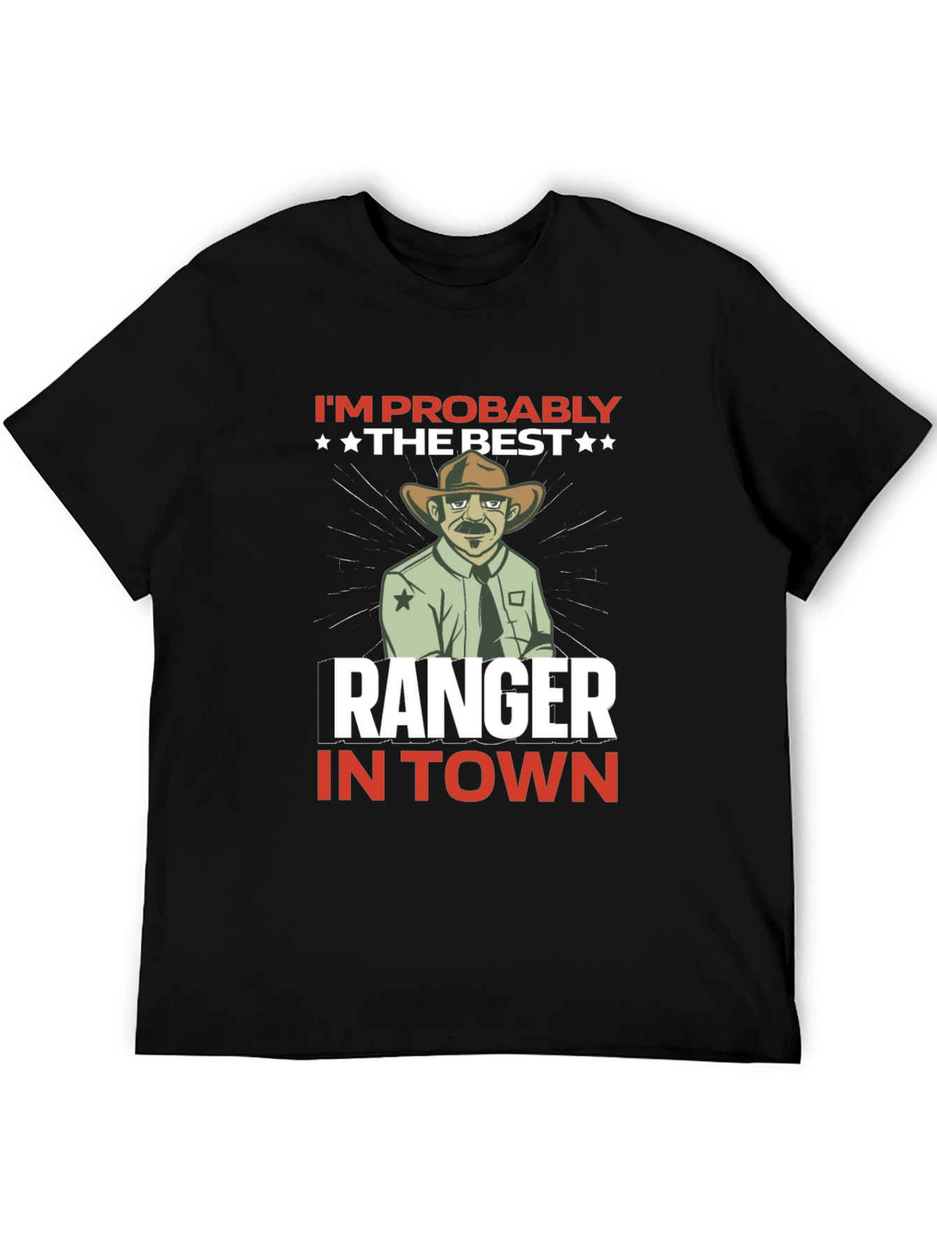 Best Ranger in Town T-Shirt - Black Graphic Tee