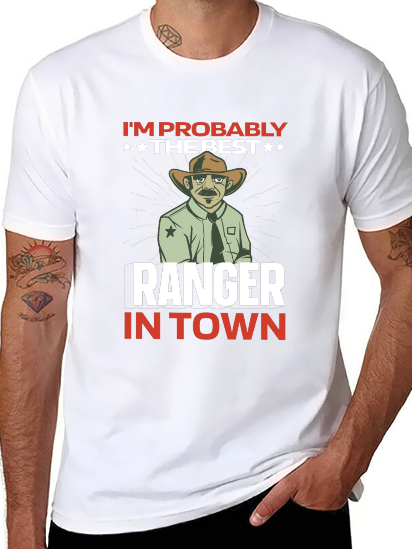 Best Ranger in Town T-Shirt - Black Graphic Tee