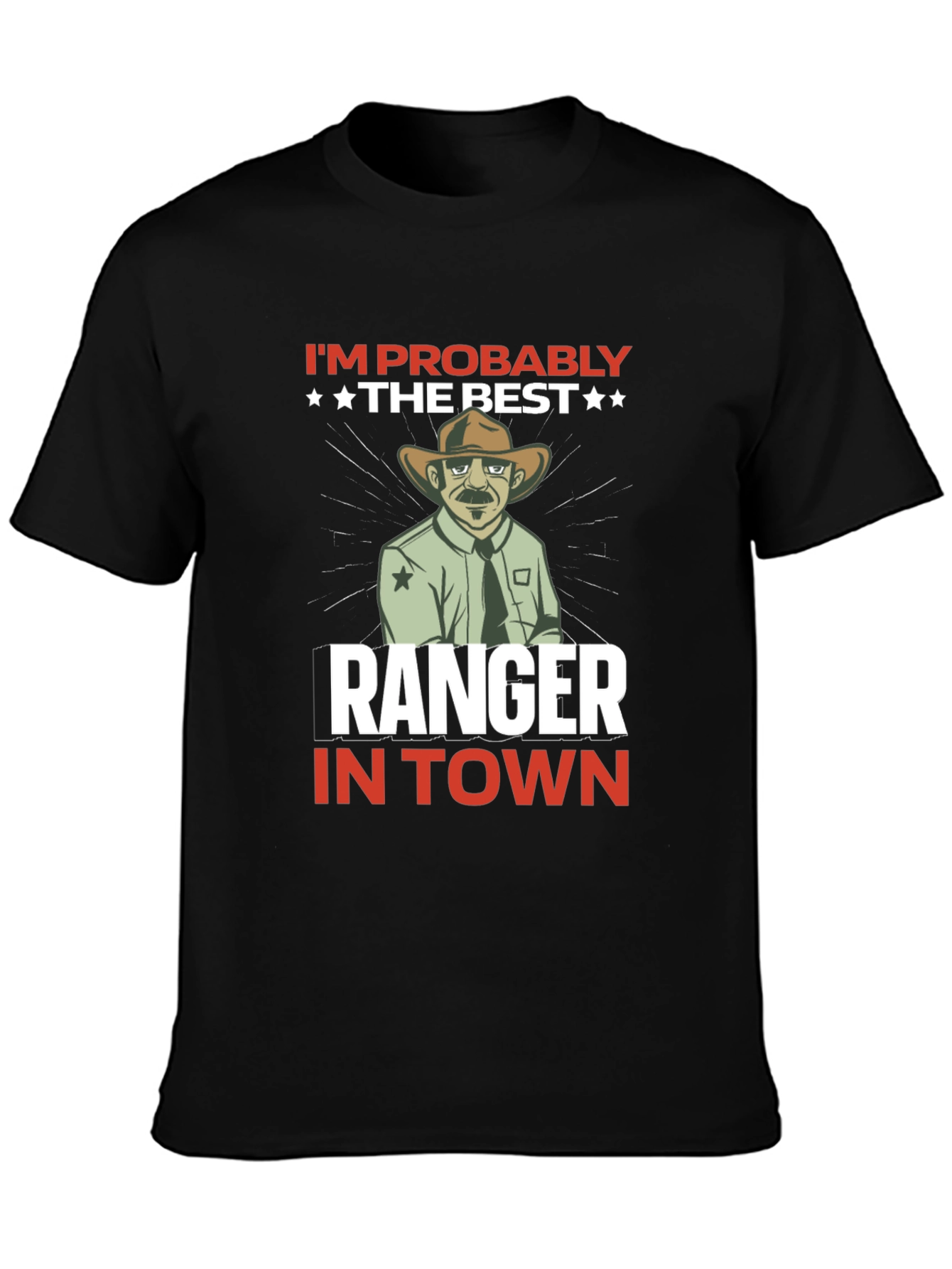 Best Ranger in Town T-Shirt - Black Graphic Tee