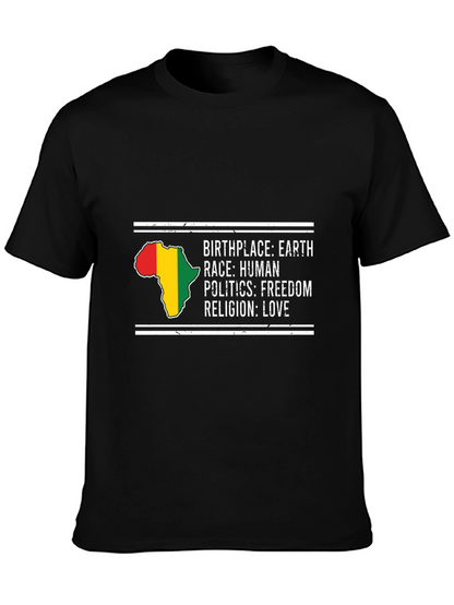 Birthplace Earth T-Shirt - Human Race Freedom Politics Love