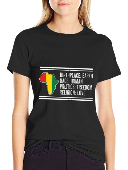 Birthplace Earth T-Shirt - Human Race Freedom Politics Love