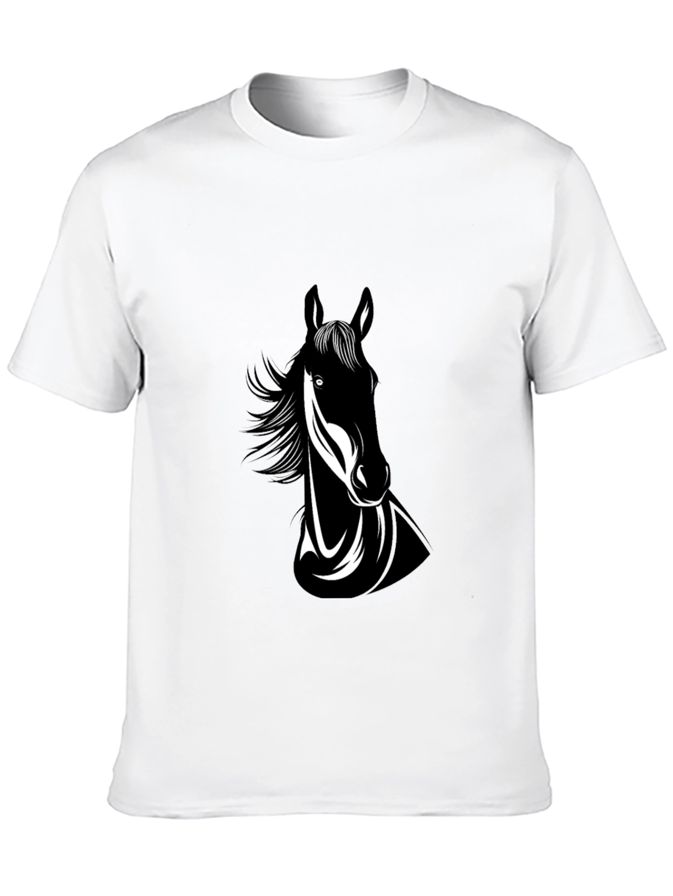 Black Horse Graphic Tee - Mens Crew Neck