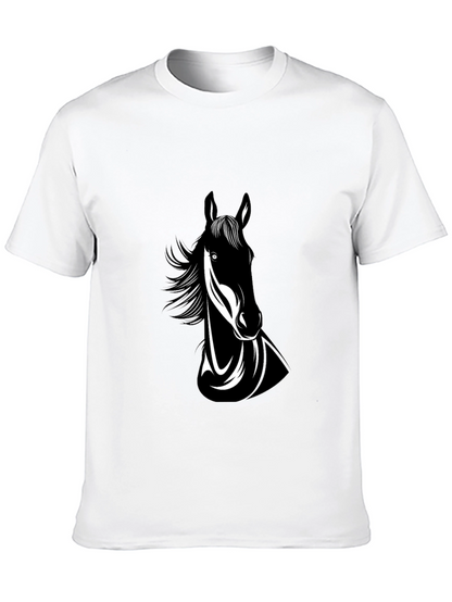 Black Horse Graphic Tee - Mens Crew Neck