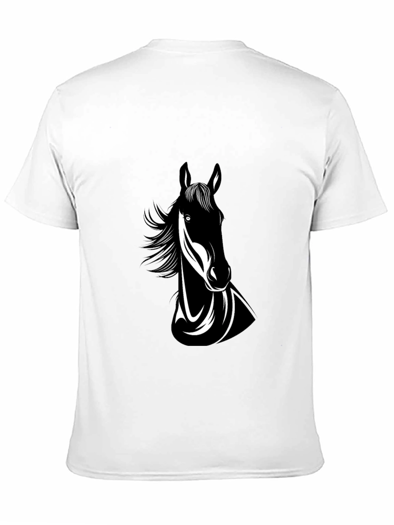 Black Horse Graphic Tee - Mens Crew Neck