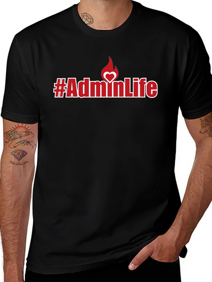 #AdminLife Graphic Tee - Black Casual T-Shirt