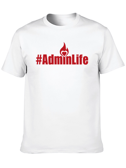 #AdminLife Graphic Tee - Black Casual T-Shirt