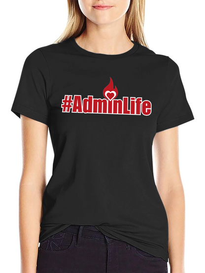 #AdminLife Graphic Tee - Black Casual T-Shirt
