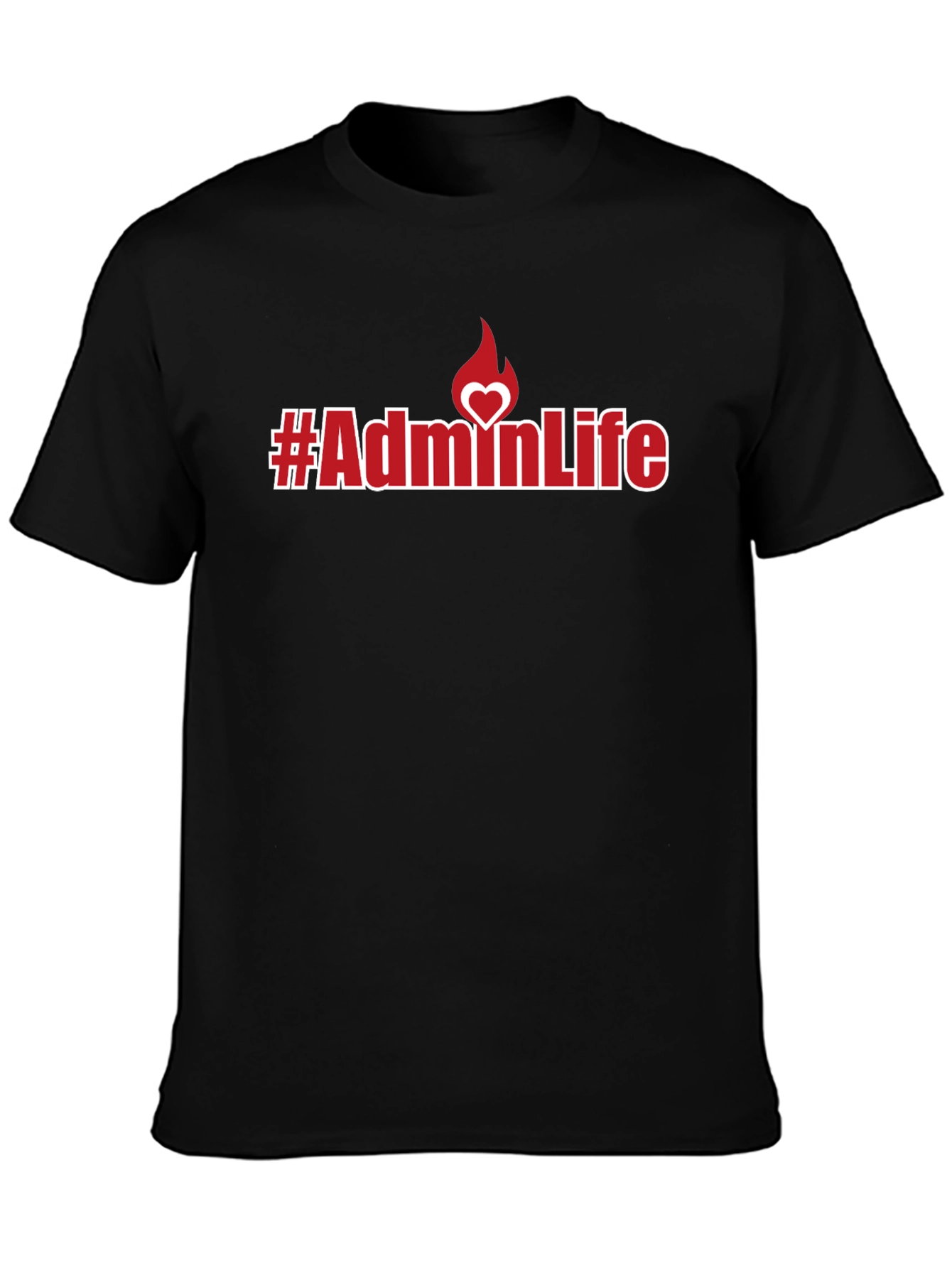 #AdminLife Graphic Tee - Black Casual T-Shirt