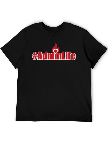 #AdminLife Graphic Tee - Black Casual T-Shirt