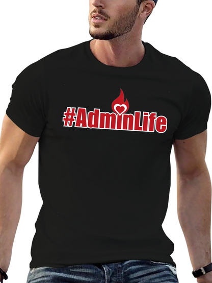 #AdminLife Graphic Tee - Black Casual T-Shirt