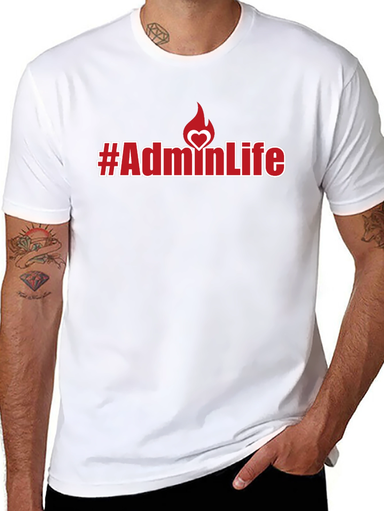 #AdminLife Graphic Tee - Black Casual T-Shirt