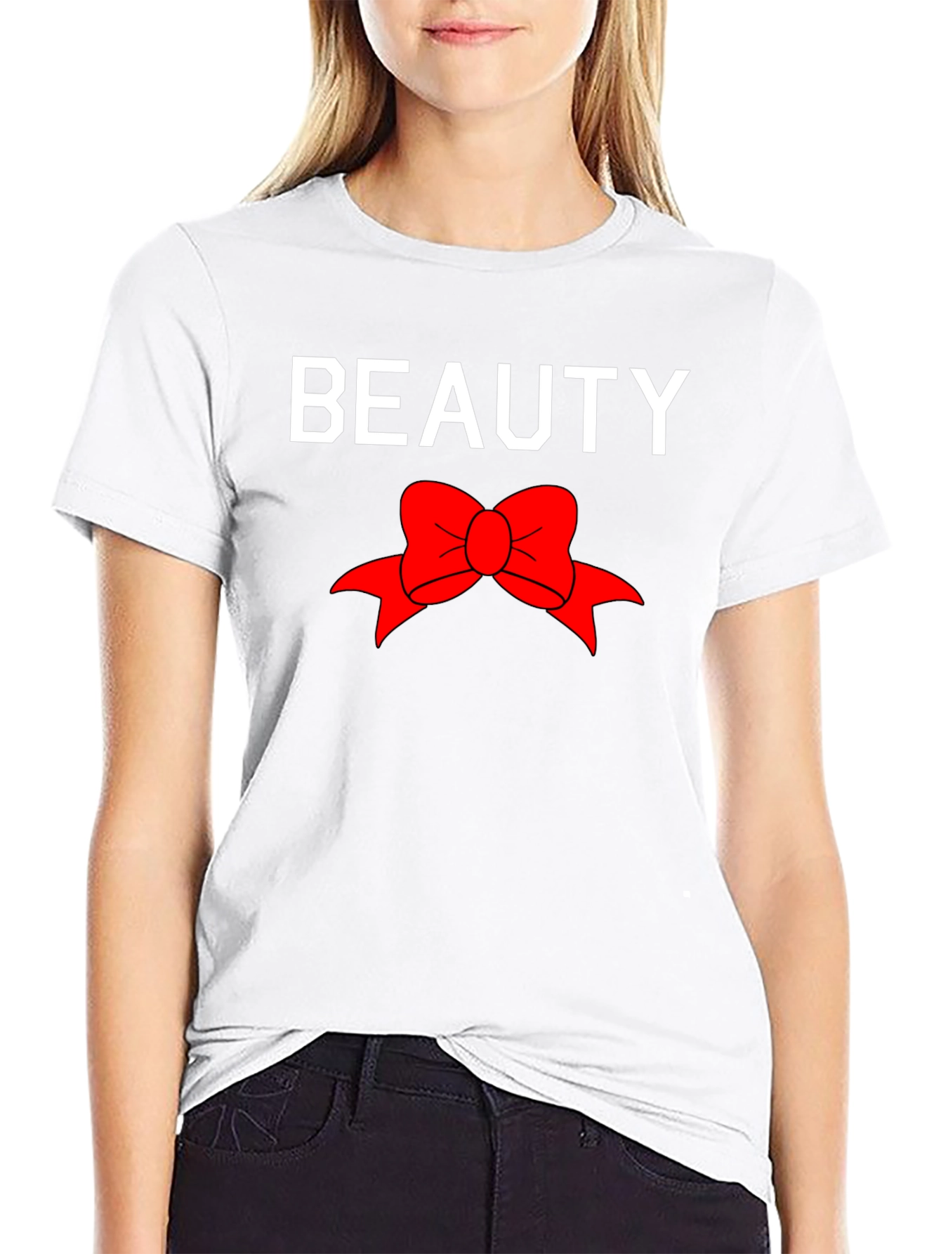 Beauty Bow Graphic Tee - Trendy Style
