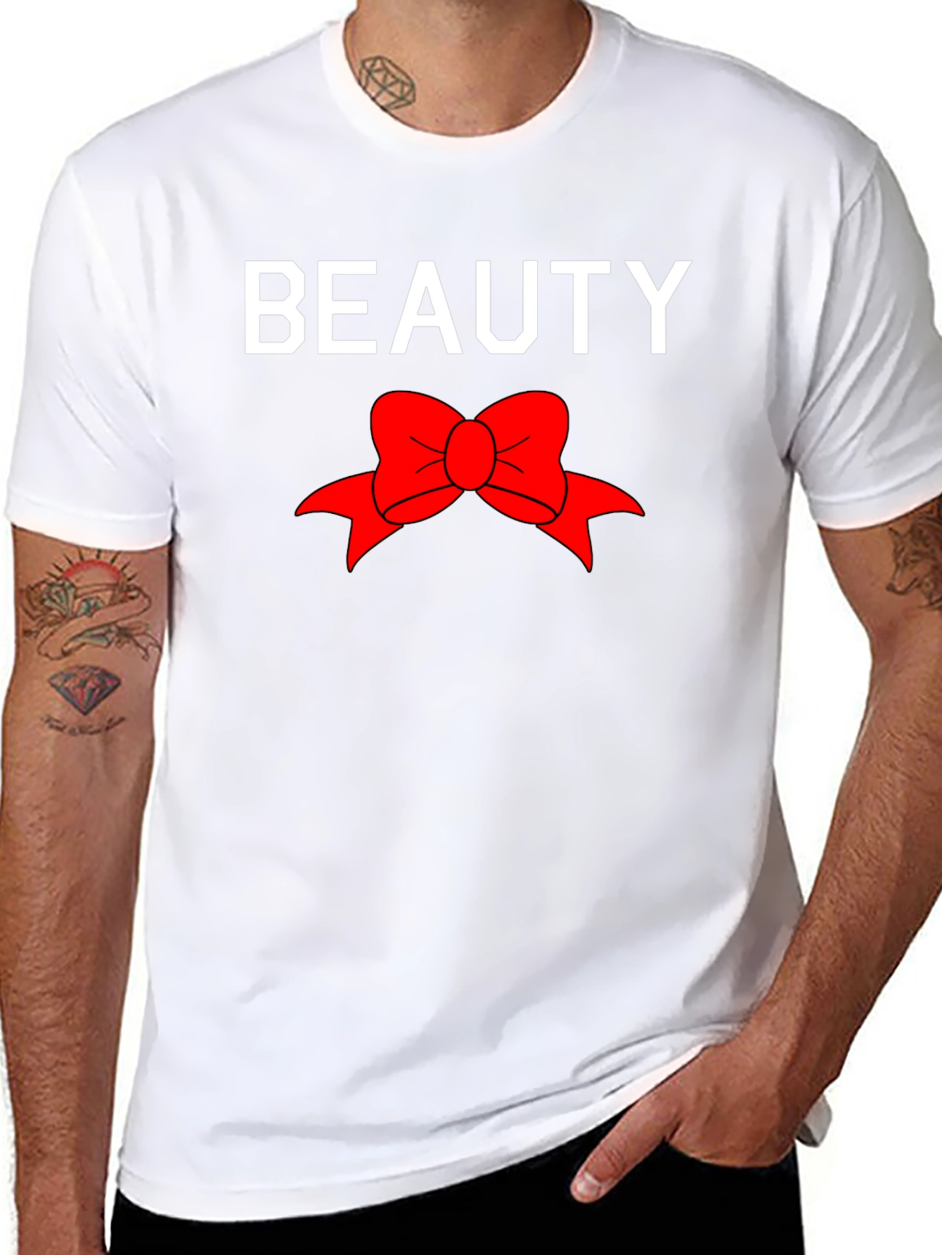 Beauty Bow Graphic Tee - Trendy Style