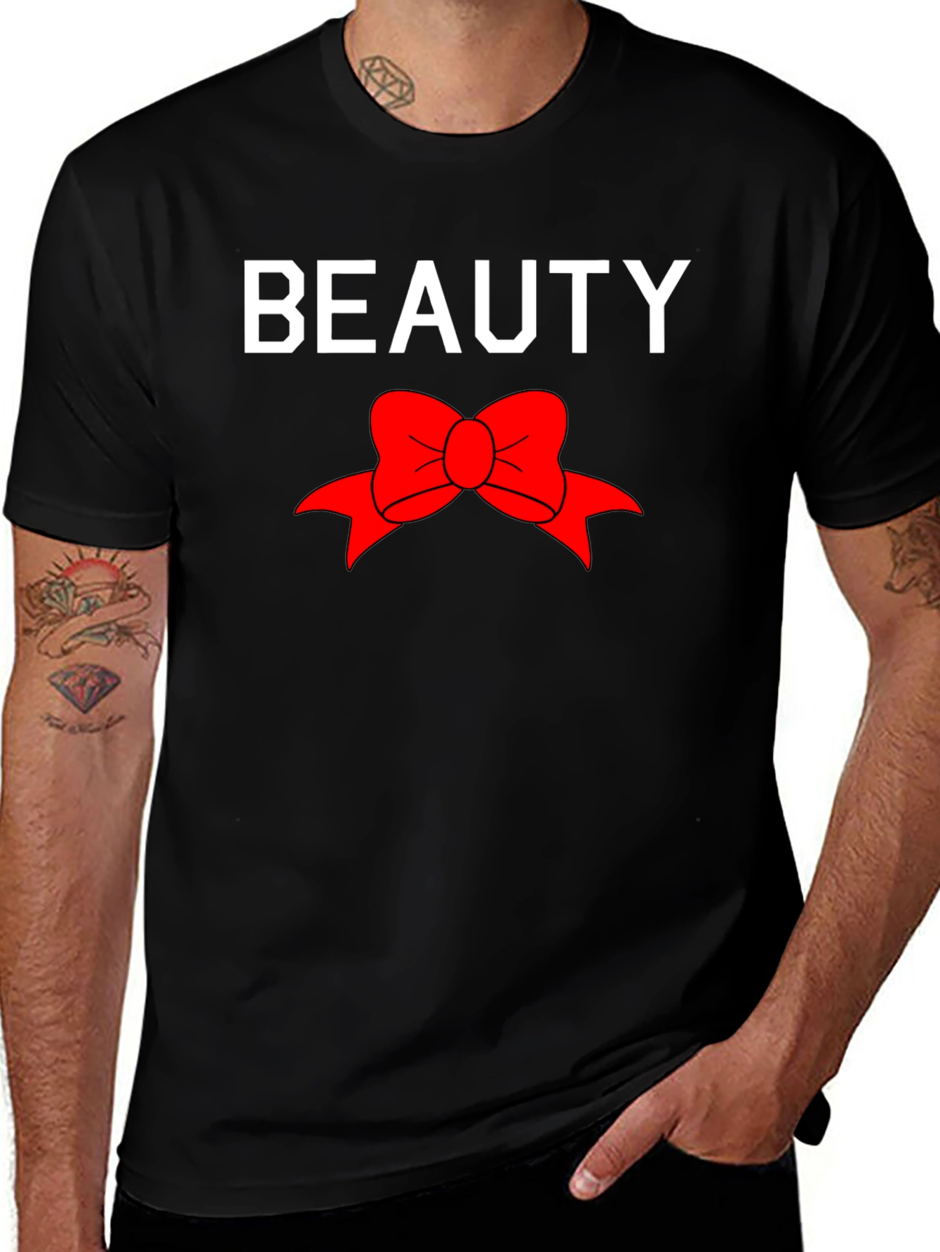 Beauty Bow Graphic Tee - Trendy Style
