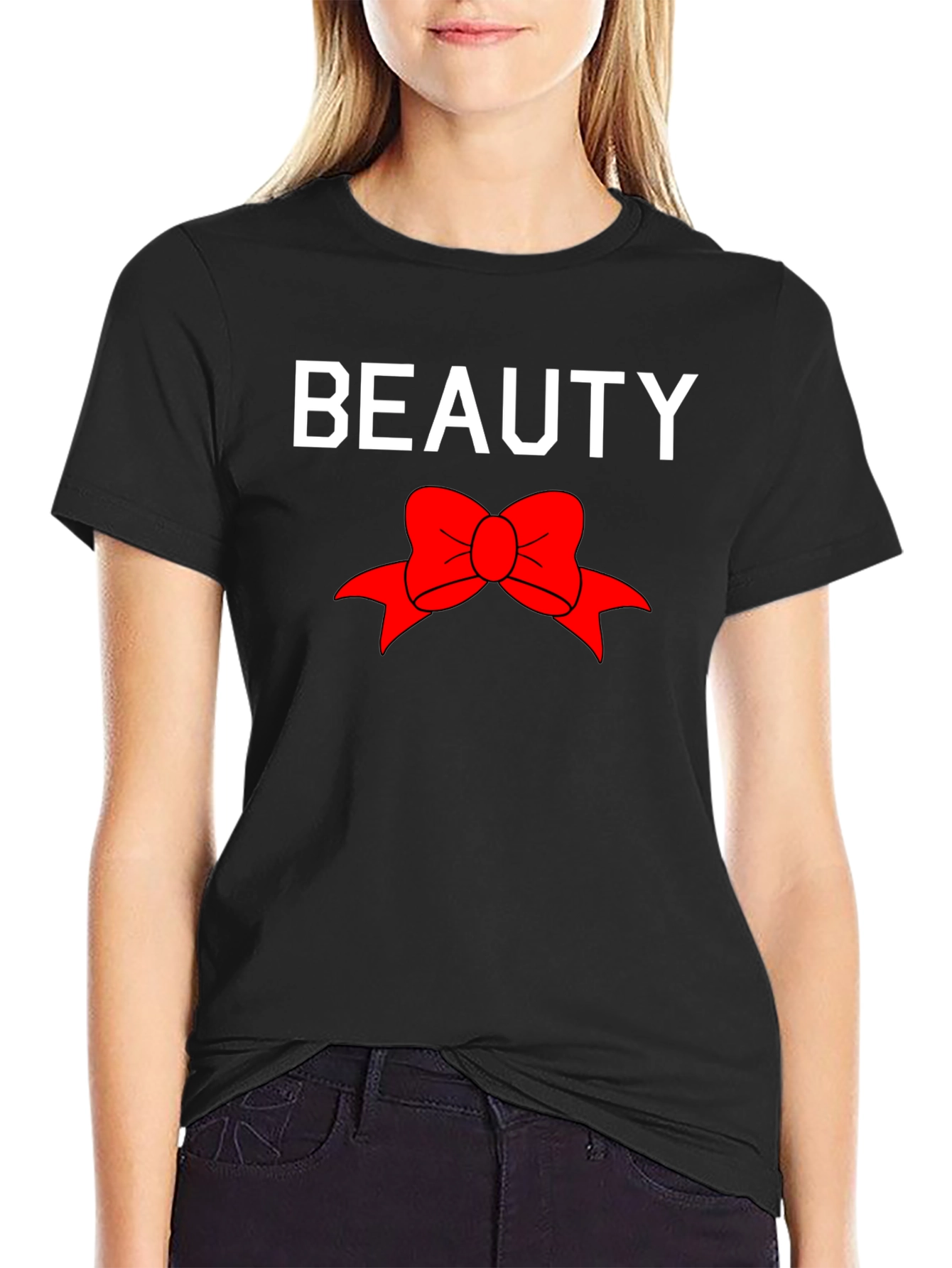Beauty Bow Graphic Tee - Trendy Style