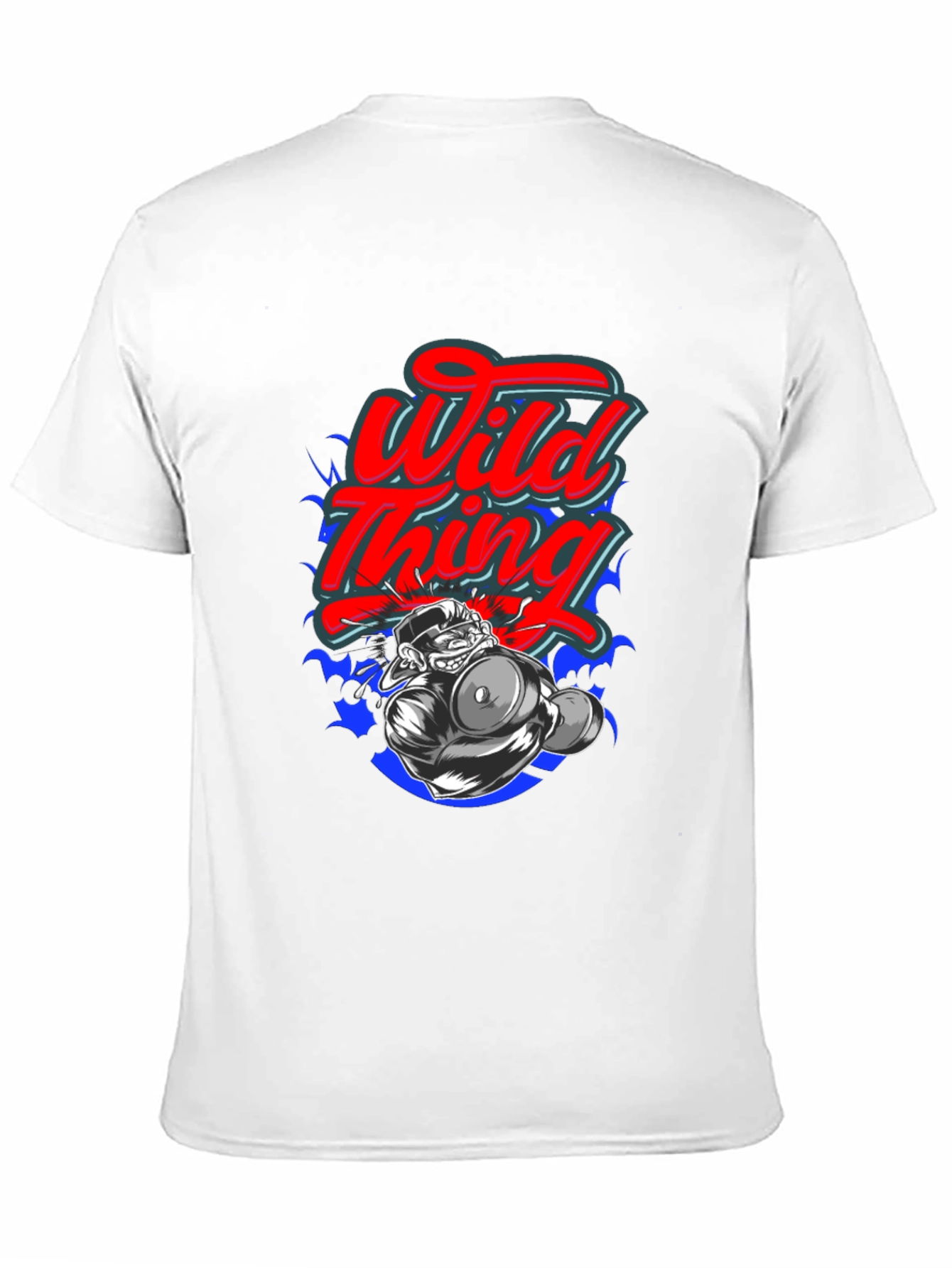 Wild Thing Cartoon Graphic Black T-Shirt